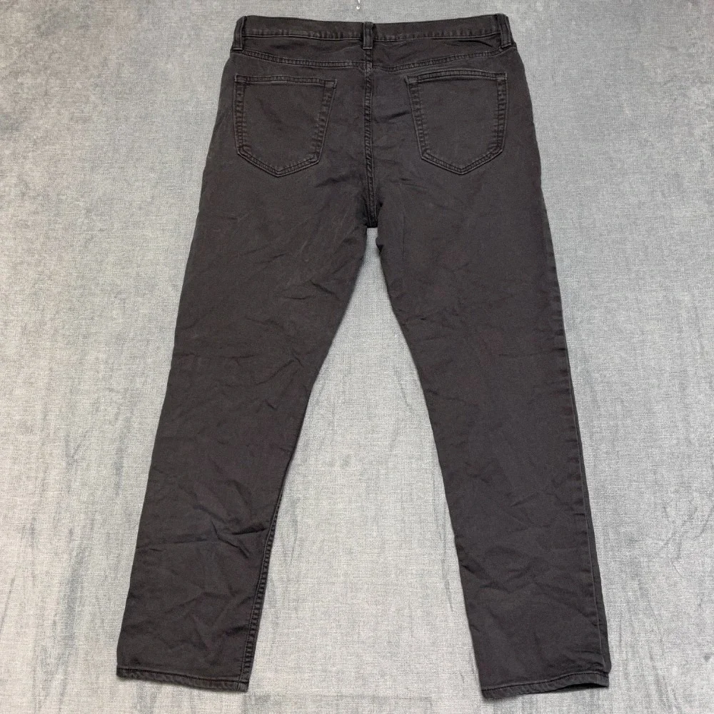 Banana Republic Traveler Pant Mens 33x30 Black Cotton Straight Zip Fly Mid Rise